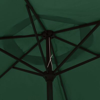 Saulės skėtis, 3 m, plieninis kotas, žalias
