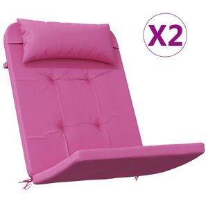 vidaXL Adirondack kėdės pagalvėlės, 2vnt., rožinės, oksfordo audinys
