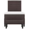 vidaXL Kiemas lova su čiužiniu Tamsiai rudas 90 x 190 cm audinys