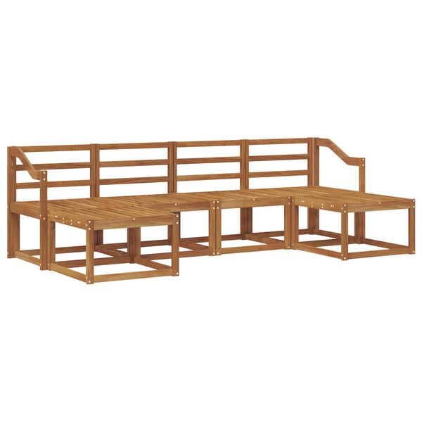 vidaXL Lauko sofos komplektas 6 pcs Natūrali Apdirbta mediena