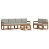vidaXL Lauko sofos komplektas 7 pcs Natūrali ir &scaron;viesiai pilka