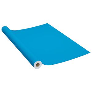 vidaXL Lipni plėvelė baldams, mėlynos spalvos, 500x90cm, PVC