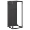 vidaXL Malkų lentyna Juoda 25x25x60 cm &Scaron;altai valcuotas plienas