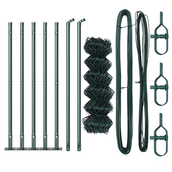 vidaXL Tvorelės stulpas Žalia 10 x 0,6 m (40 x 40 mm tinklelis)