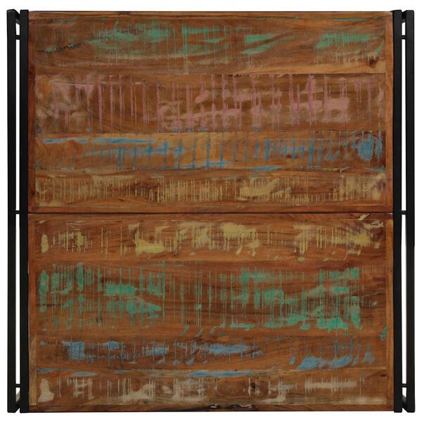 vidaXL daugiaspalvis kavos staliukas perdirbta medžio masyva