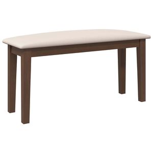 vidaXL Suoliukas 90 cm Ruda medžio masyvo guma