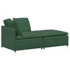 vidaXL Modulinė sofa su pakoja ir pagalvėlėmis, velvetas, tamsiai žalia
