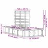 vidaXL Lovos rėmas Ruda 80 x 200 cm Kietos pu&scaron;ies mediena