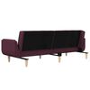 vidaXL Dvivietė sofa-lova su dvejomis pagalvėmis, violetinė, audinys