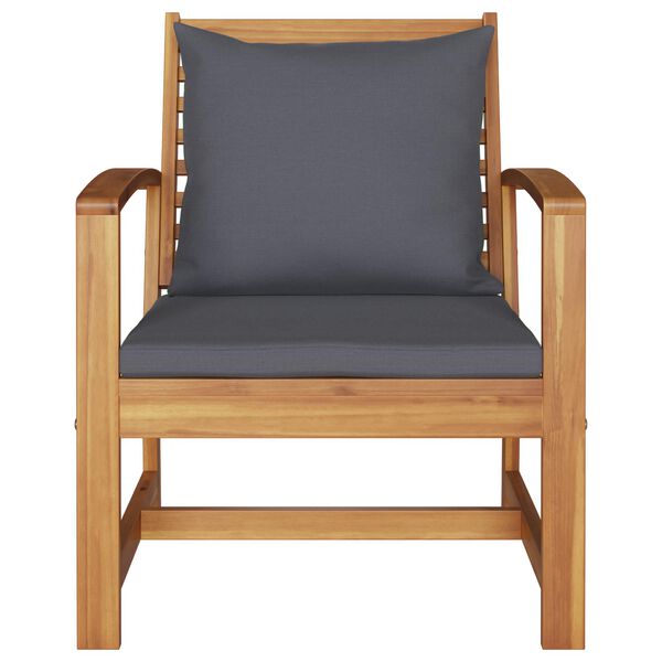 vidaXL Sodo kėdės 2 pcs Natūrali 60 x 65 x 76.5 cm Tikmedžio masyvas