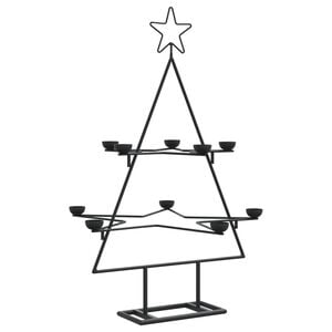 vidaXL Metalinė Kalėdų eglutė, juodos spalvos, 75cm