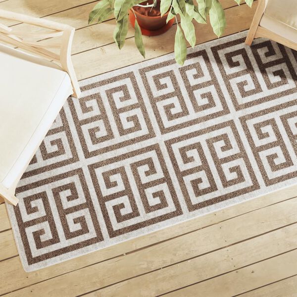 vidaXL Vidaus/lauko kilimas, įvairių spalvų, 80x300cm, trumpi &scaron;ereliai