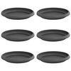 vidaXL Apvalus gėlių padėklas 6 vnt. Juoda &Oslash; 15,5 x 2 cm Plastmasė