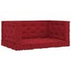 vidaXL Grindų/paletės pagalvėlės, 4vnt., tamsiai raudonos, medvilnė
