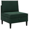 vidaXL Vidurinė sofa su saugykla Tamsiai žalia Aksomas