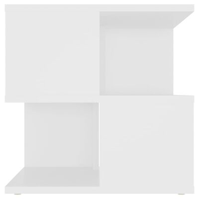 vidaXL Šoninis staliukas, baltos spalvos, 40x40x40cm, MDP