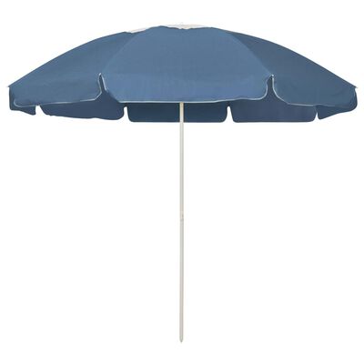 vidaXL Paplūdimio skėtis, mėlynos spalvos, 240cm