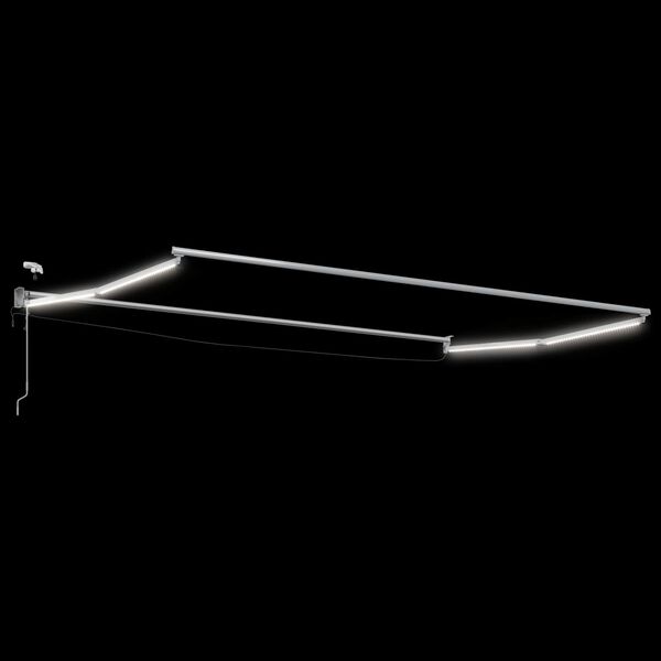 vidaXL Elektrinė i&scaron;traukiama markizės sistema Baltas 4 x 2 m Aliuminis