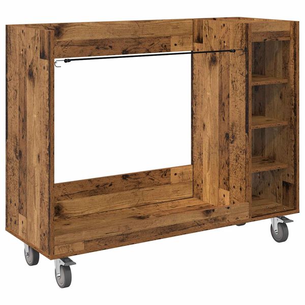 vidaXL Golfo spinta su ratu Paprastas Senas medis 120 x 45 x 98 cm