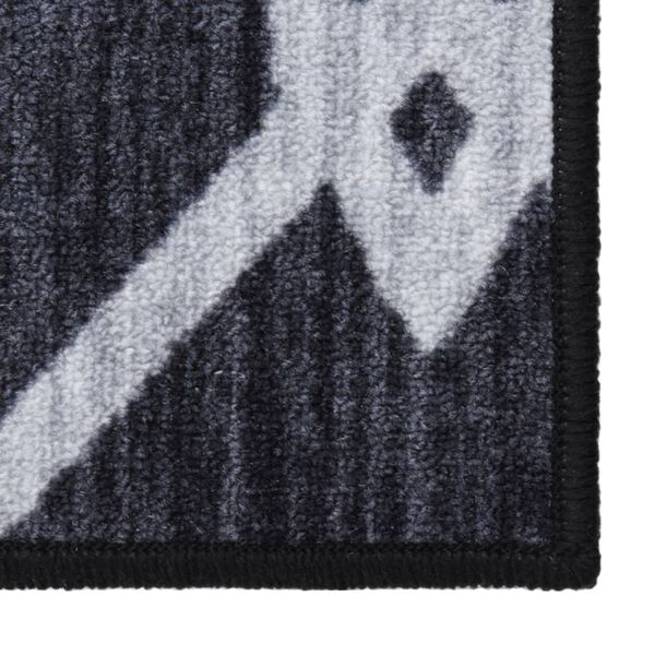 vidaXL Kilimas-takelis, juodos spalvos, 80x350cm