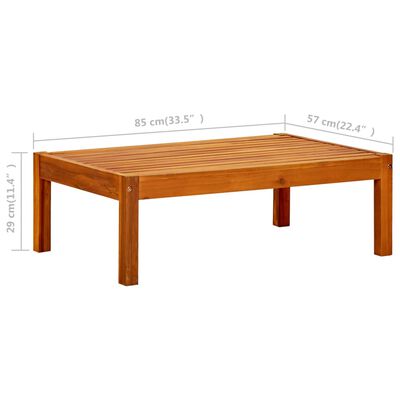 vidaXL Sodo stalas, 85x57x29cm, akacijos medienos masyvas