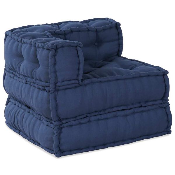 vidaXL Modulinė sofa 3 pcs Indigo audinys