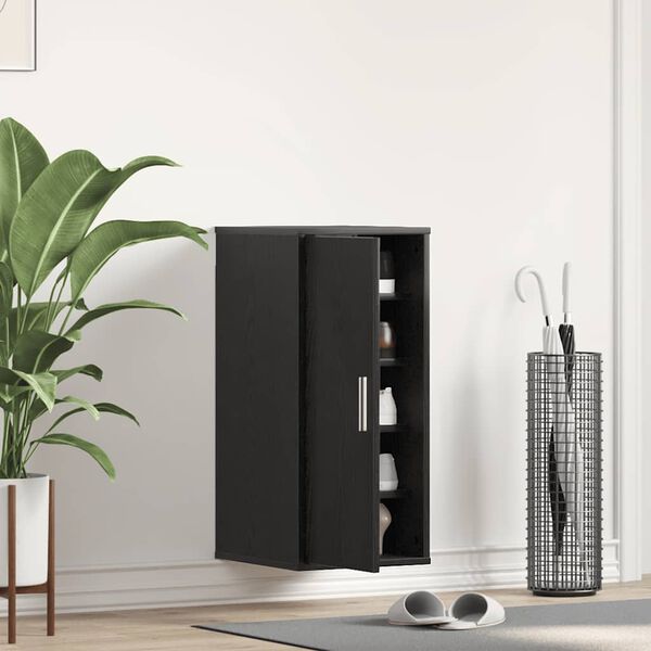 vidaXL Spintelė batams, juodasis ąžuolas, 32x35x70cm, apdirbta mediena