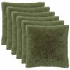 vidaXL Pagalvėlės užvalkalas 6 pcs HEERLEN Žalia 60 x 60 cm PV pūkinis