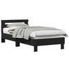 vidaXL Lovos rėmas Juodas ąžuolas 203 x 95 x 70 cm Apdirbta mediena