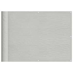 vidaXL Balkono pertvara, &scaron;viesiai pilka, 75x300cm, 100% poliesteris