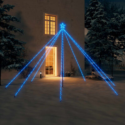 vidaXL Kalėdų eglutės girlianda, 576 mėlynos spalvos LED, 3,6m