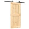 vidaXL Slankios durys Natūrali ir juoda 90 x 210 cm