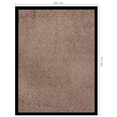 vidaXL Durų kilimėlis, rudos spalvos, 40x60cm