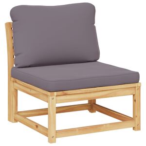 vidaXL Sodo sofos dalis su pagalvėlėmis, akacijos medienos masyvas