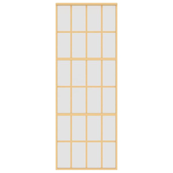 vidaXL Stumdomos durys, auksinės, 76x205cm, ESG stiklas ir aliuminis