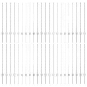 vidaXL Tvorelių stulpai 88 pcs Sidabro 140 cm Plienas