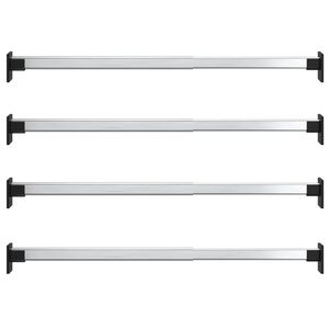 vidaXL Teleskopiniai spintos skersiniai, 4vnt., sidabriniai, 58&ndash;100cm