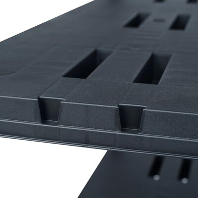 vidaXL Sandėliavimo lentyna, juoda, 90x40x180cm, plastikas, 260kg