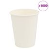 vidaXL Popieriniai kavos puodeliai 1000 vnt 8oz 200ml Baltas