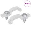 vidaXL LED Juostos Klipai 23,8 mm 2 vnt. Skaidrus Plastikas ir Geležis