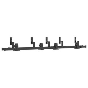 vidaXL Stumdomų durų įrangos rinkinys, juodos spalvos, 183 cm, plienas