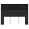 vidaXL Galvūgalis-spintelė, juodos spalvos, 140x19x103,5cm