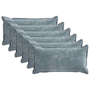 vidaXL Pagalvėlės užvalkalas 6 pcs HOUTEN &Scaron;viesiai mėlyna 40 x 80 cm