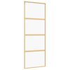 vidaXL Stumdomos durys, auksinės, 76x205cm, ESG stiklas ir aliuminis