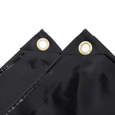 vidaXL Tentas, juodos spalvos, 1,5x20m, 650g/m²