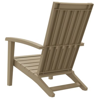 vidaXL Sodo adirondack kėdė, šviesiai rudos spalvos, polipropilenas