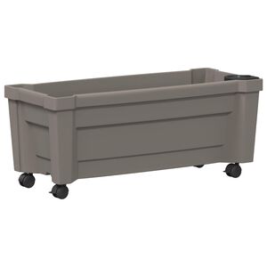 vidaXL Calypso vazonas su ratukais Pilka 79 x 35 x 33 cm PP