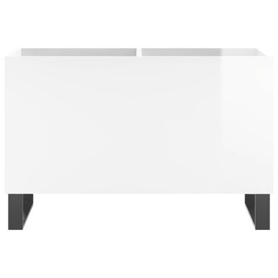 vidaXL Vinilinių plokštelių spintelė, balta, 74,5x38x48cm, mediena