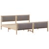 vidaXL Lovos rėmas Ruda ir taupe 200 x 200 cm Pu&scaron;ies masyvas