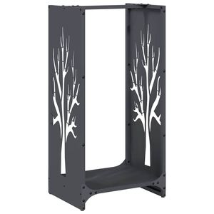 vidaXL Stovas malkoms, 40x30x80 cm, &scaron;altai valcuotas plienas